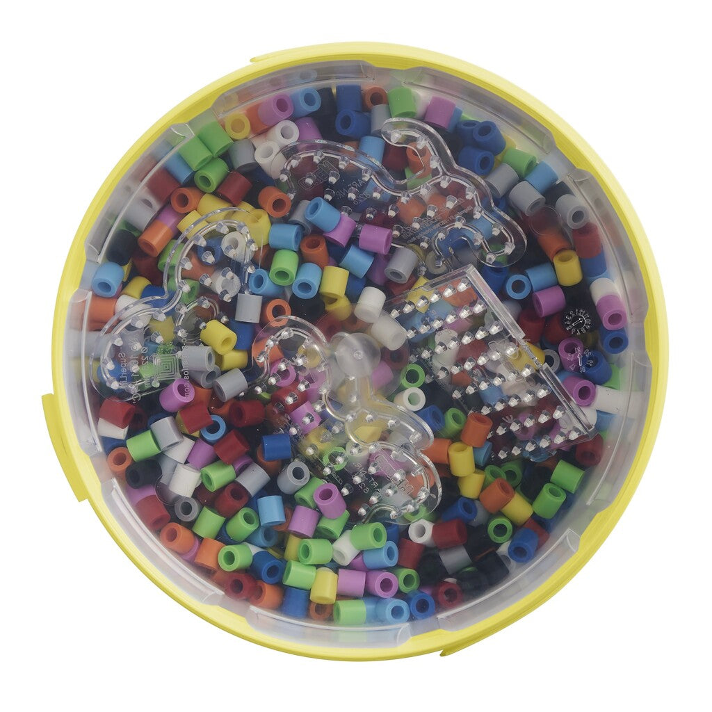 Hama Iron Perlen Maxi Eimer + Regal 3000 Stücke