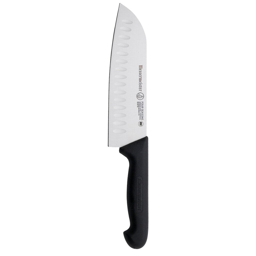 Messenister Four Seasons Santokumes 18 cm rustfrit stål sort