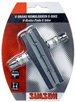 Zavorne ploščice V-zavora 80 x 13 mm črno siva 2 kosa
