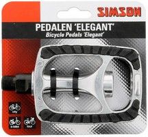 Pedaler sæt elegant 9 16 tommer sølv sort