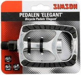Pedaler sæt elegant 9 16 tommer sølv sort