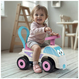 Dolu loopauto roze wit