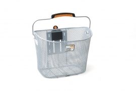 Bicycle basket Tuscany SmartLock for 19 liters of silver