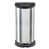 Curver Pedal Bin Decobin Ovaal 40L srebro