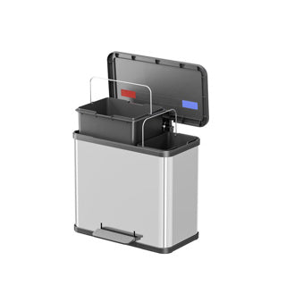 Hailo hailo 0630-200 Öko Duo plus ledal bucket 17+9l stainless steel black