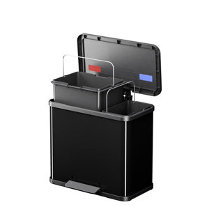 Hailo Öko Duo Plus Pedal Bin 17x9L sort