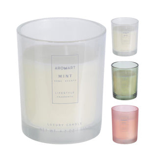 Aromart profumato candela in vetro 3 assorchi