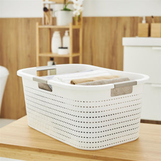 Rotho Country Waschkorb 40l Weiß
