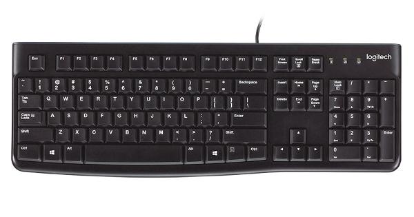 Logitech Logitech K120 Business Style USB-tangentbord [USB, 104-Key, Numpad, hållbar, svart]