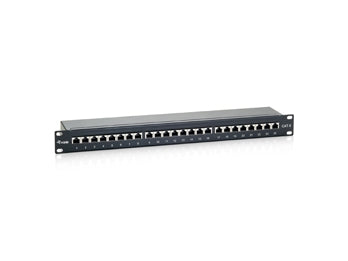 Wyposaż 326424 CAT.6 Patch Panel 24-Port 19-calowy 1U Czarny