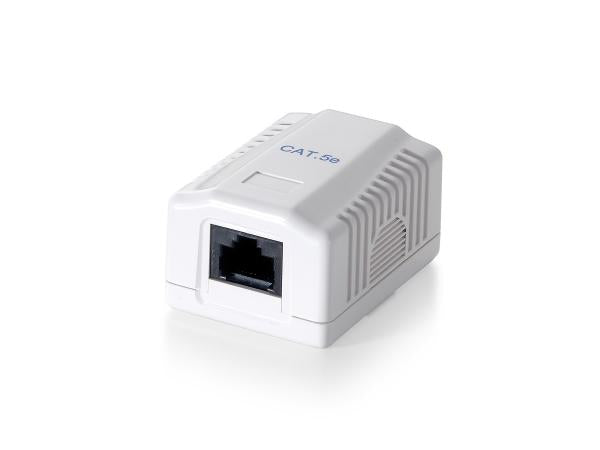 Wyposaż się 235111 Montowany na powierzchni 1-Port Cat.5e Unshield, biały