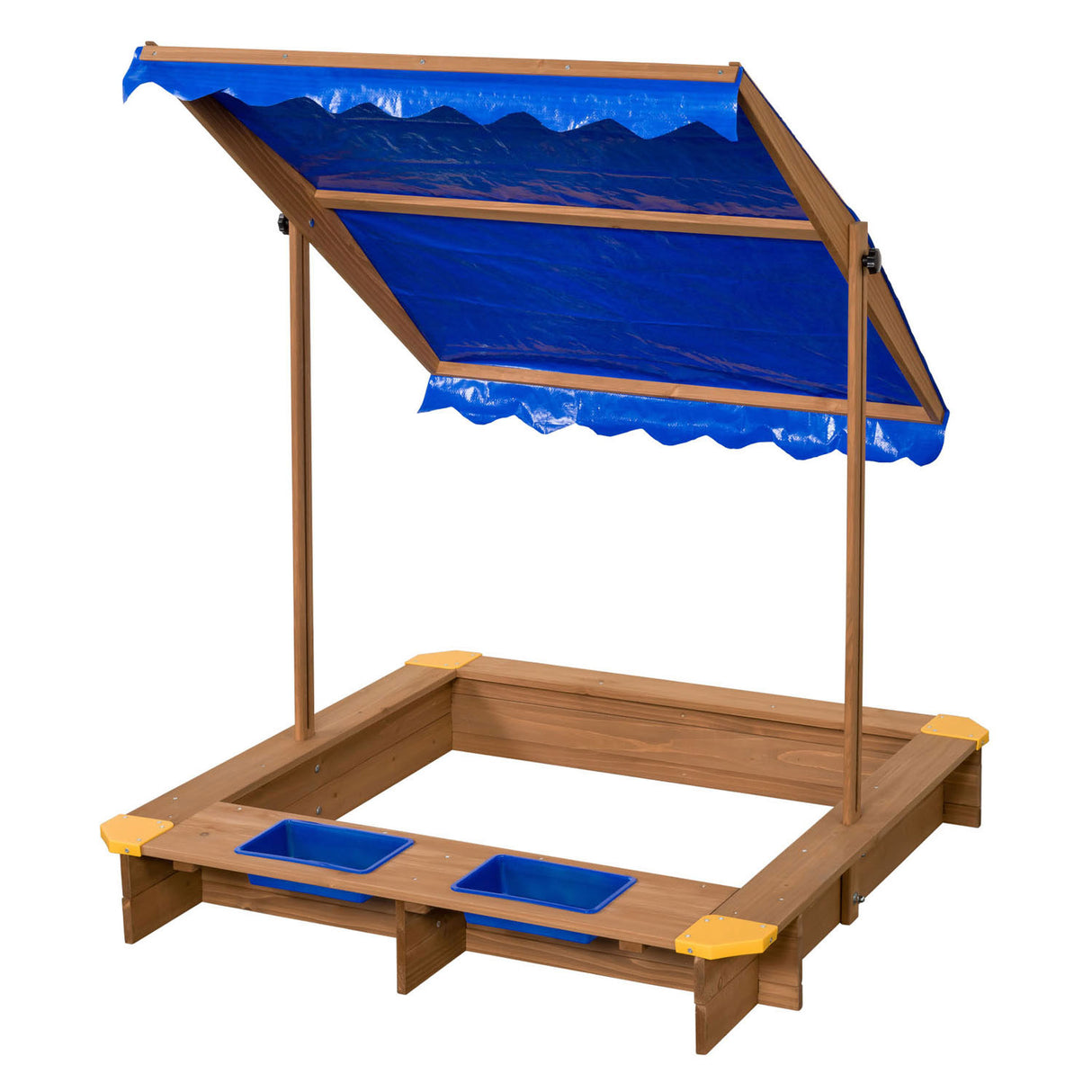 La sandpot in legno oscillante con scatole d'acqua e copertura