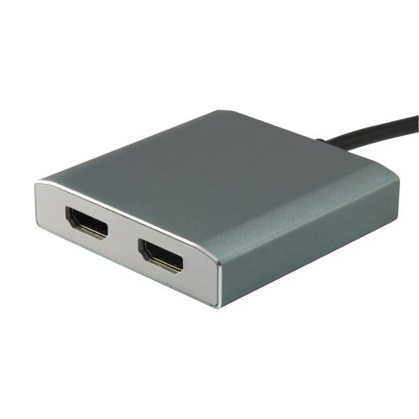 Wyposaż się 133464 USB typu C do 2x HDMI Adapter, 2160p@30 Hz, USB3.1 Gen1, Grey
