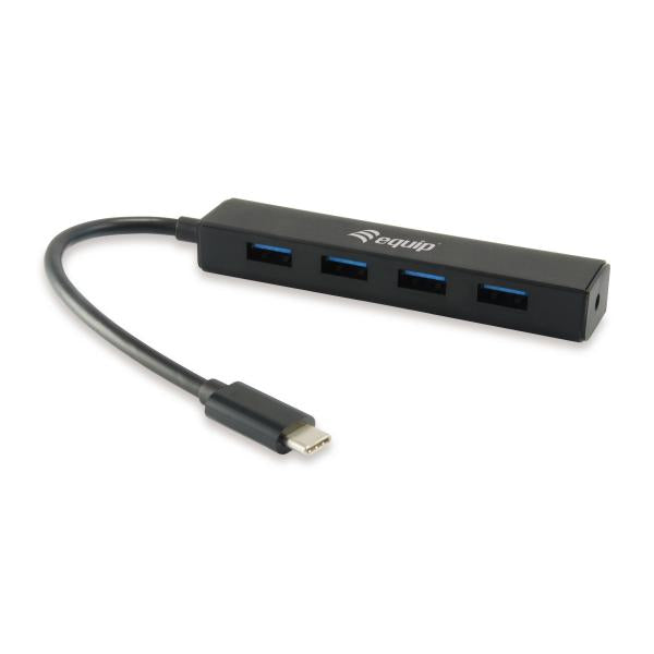 Equip 128954 4-port usb hub, usb 3.2 gen 1 type-c -> usb 3.2 gen 1 type-a, 5000 mbit s, black