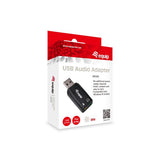 Vybavte 245320 USB zvukový adaptér, USB typu-A, 3,5 mm, 22 mm, 51 mm, 12 mm, černá