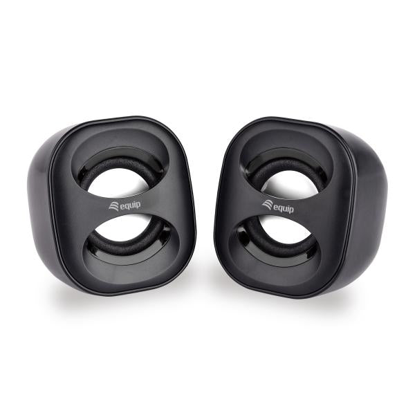 Udstyr 245330 Mini USB -højttaler, 2,0 kanaler, kablet, 3 W, 90 - 20 Hz, 40 O, sort