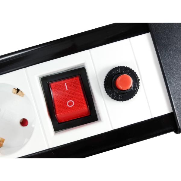 Equip 245553 Fuera de alimentación de 4 salidas con 2x USB, 4x salida de aire acondicionado interior, tipo F, 1.5 mm², 1.5 m