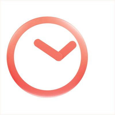 Nextime Klok 2615ro Focus, Ø25 cm, stena, bela rdeča