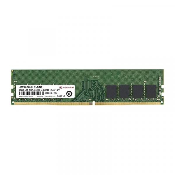 Transcend JM3200HLE-16G LATRAM, 16GB, DDR4 3200MHz, U-DIMM, 1RX8, 2GX8, CL22, 1.2V