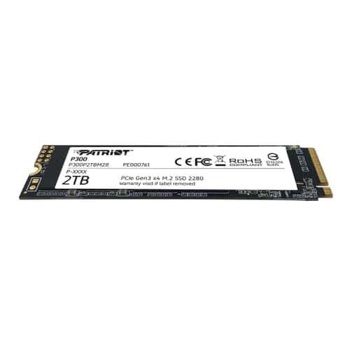 Patriot P300P2TBM28 P300 SSD, 2TB, M.2 2280, PCIE 3x4, NAND, HMB Cache, 2100 1650 MB S, 290K IOPS