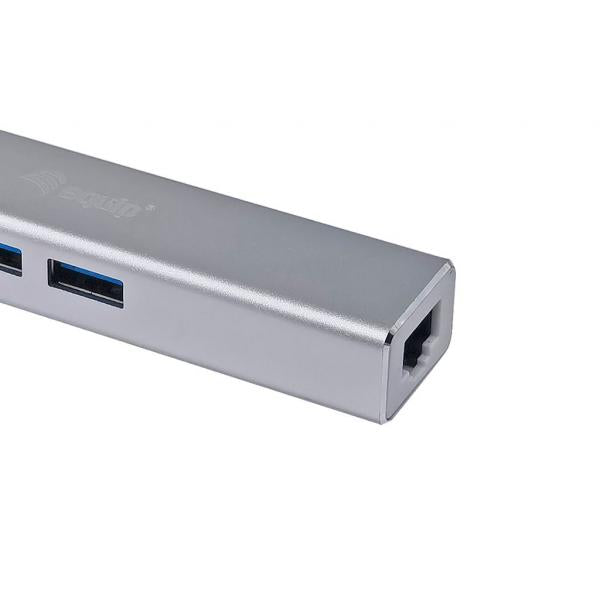Opremite 133481 USB-C do 3-pristanišče USB 3.0 Hub z gigabitnim adapterjem