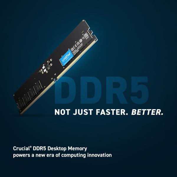 Kluczowa pamięć CT8G48C40U5, 8 GB, DDR5, 4800 MHz, CL40, 1,1 V