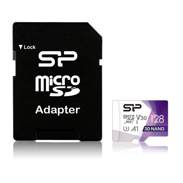 Silicon Power SP128GBSTXDU3V20AB Superior Pro, 128 GB, MicroSDXC, Class 10, UHS-I, 100 MB S, 80 MB S