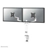 Neomounts DS60-425WH2 Desk-Mount, 2x 27 tommer 8 kg, vippe roter svingbar, 100x100 mm, hvit