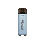 Transcend TS512GESD300C ESD300C Externí SSD, 500 GB, USB typu-C, 10 Gbps, 1050 950 MB S, modrá
