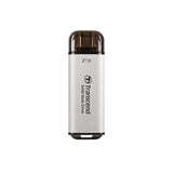 Transcend TS512GesD300S ESD300S External SSD, 512 GB, USB Type-C, 10 Gbps, 1050 950 MB S, Silver