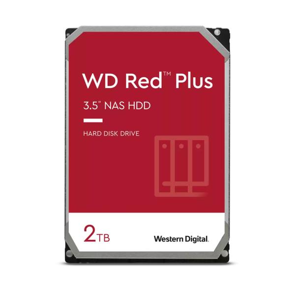 Western Digital WD20EFPX Red Plus HDD, 2 TB, 3,5, SATA3, 5400 U / min, 256 MB, 175 MB s