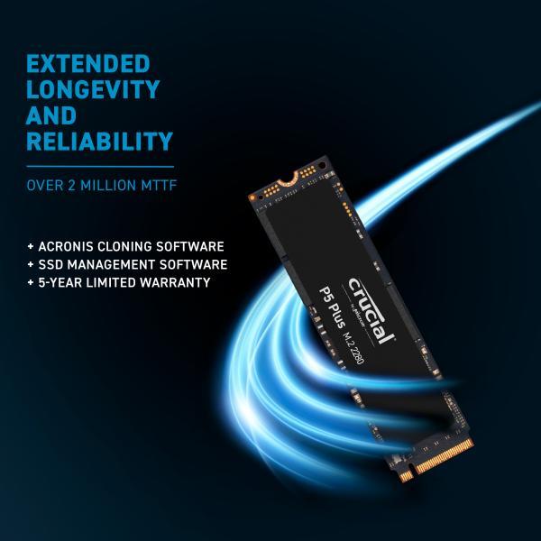 Crucial CT500P3PSD8 CT500P3PS P3 Plus SSD, 500GB, M.2 PCIE NVME, 3D Nand, 4700 1900 MB S