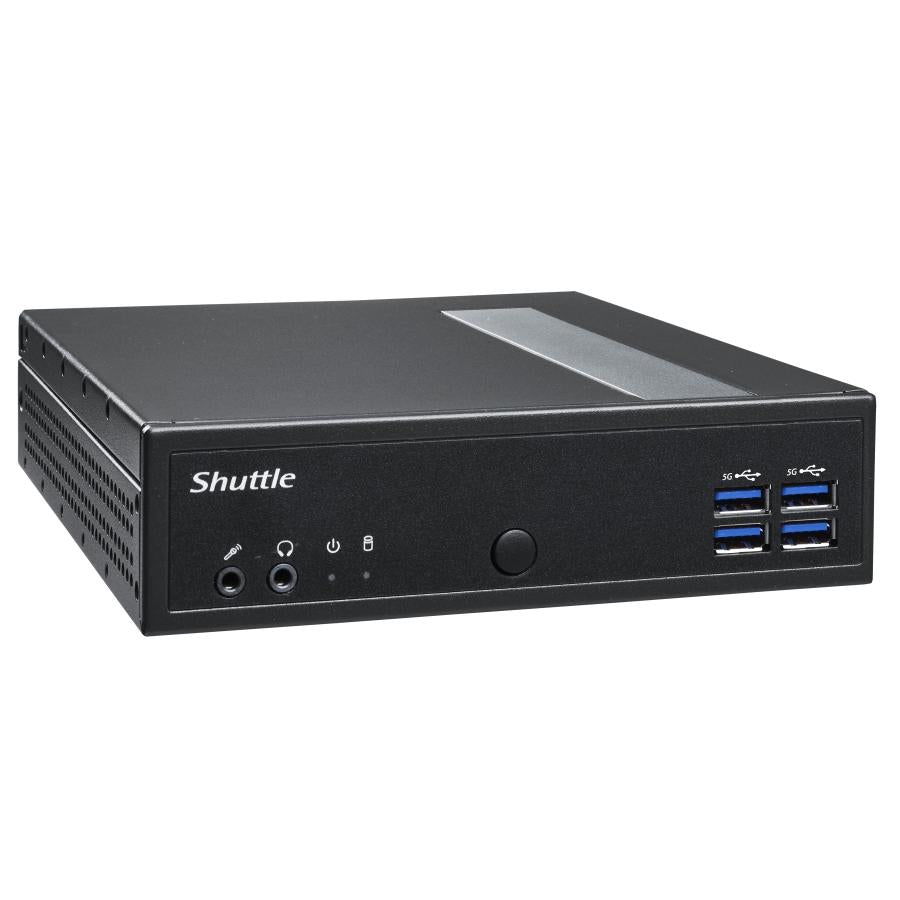 Shuttle DL30N Slim Barebone PC, 1,35L, IINTEL N100 Lüfter, DDR5, 2x 2,5 GBE, HDMI 2,0B, 65W, 24 7