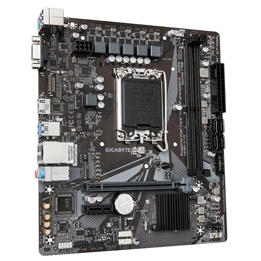 Gigabyte H610M H V2 H610M H V2, MatX, Intel LGA1700, DDR5 5600MHZ, M.2, GBE LAN, USB 3.2