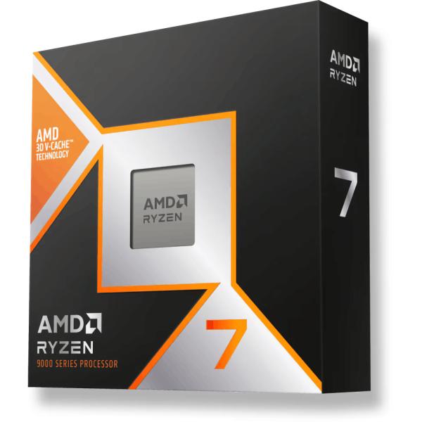 AMD 100-100001084WOF RYZEN 7 9800X3D CPU, AM5, 8C 16T, 4.7 5.2 GHZ, 96MB, 120W, Boxed