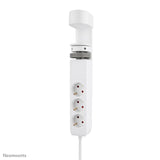 Neomounts DS22-840WH6 SECKE DE ESCRITO CON CLAMP, 1,4 m, interior, tipo F, plástico, blanco, entrega de energía