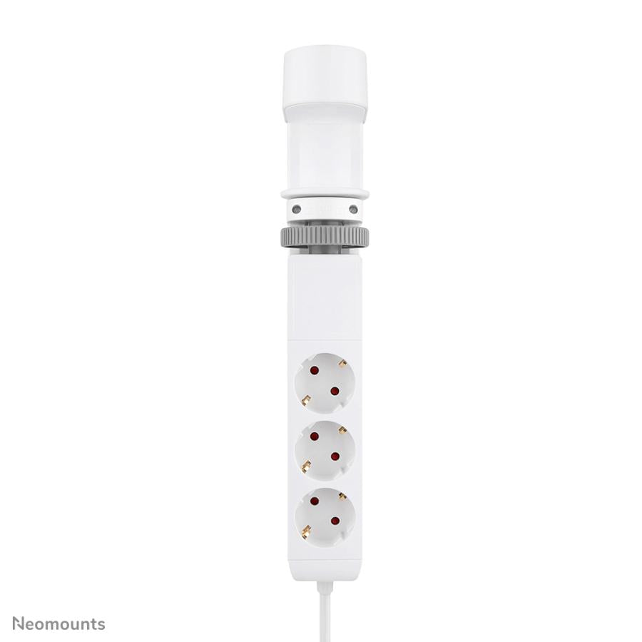 Neomounts DS22-840WH6 SECKE DE ESCRITO CON CLAMP, 1,4 m, interior, tipo F, plástico, blanco, entrega de energía
