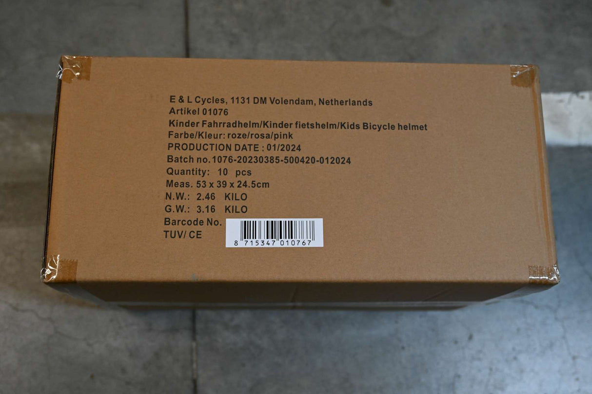 Volare sykkelhjelm - barn - rosa - 47-51 cm