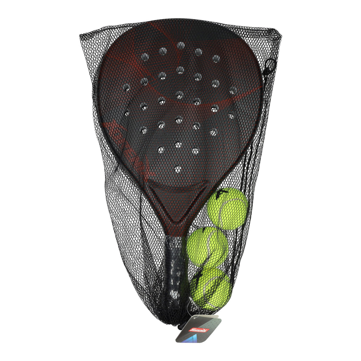 Adrenix padel set racket med 3 bollar - röd
