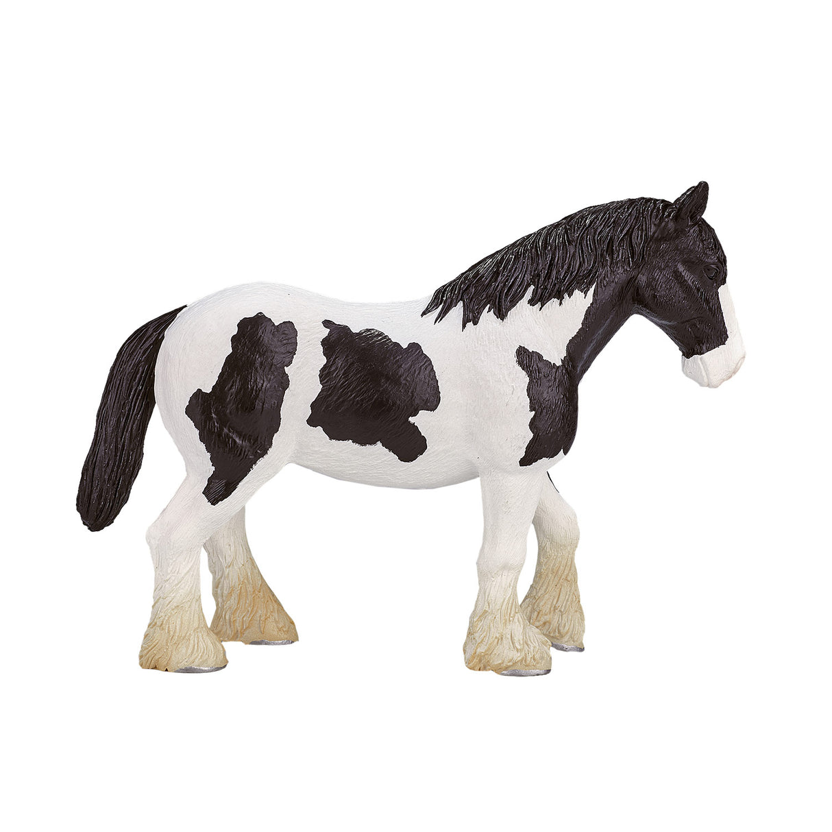 Mojo Horse World Clydesdale Pferd Schwarz und Weiß 387085