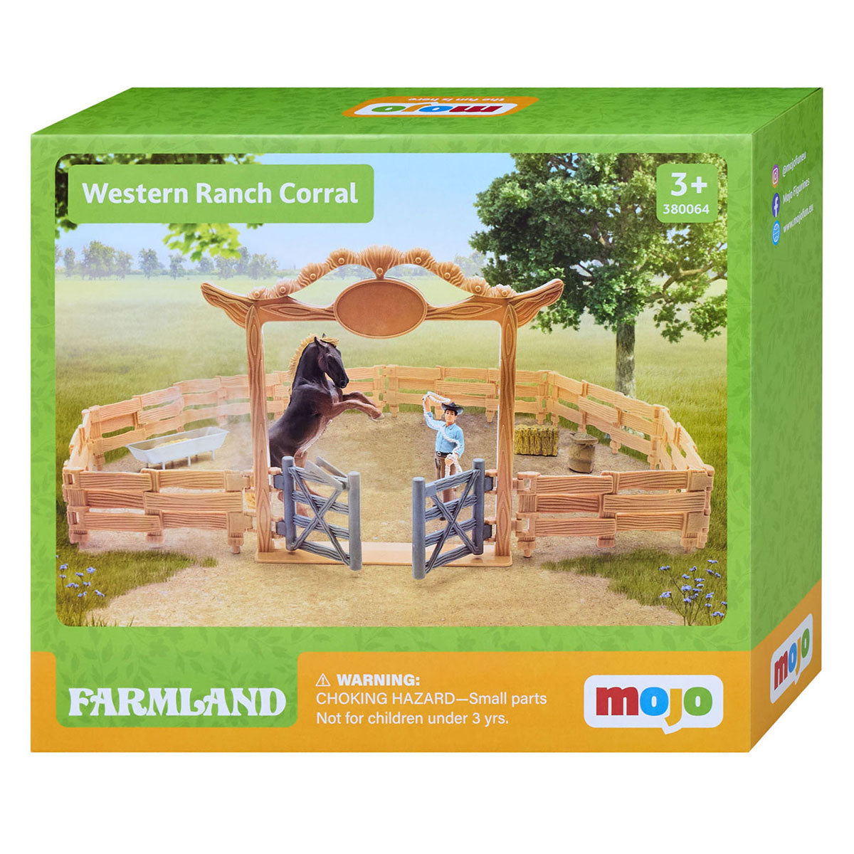 Mojo Corderland Western Ranch mat Päerd a Cowboy Play Play Set 380064