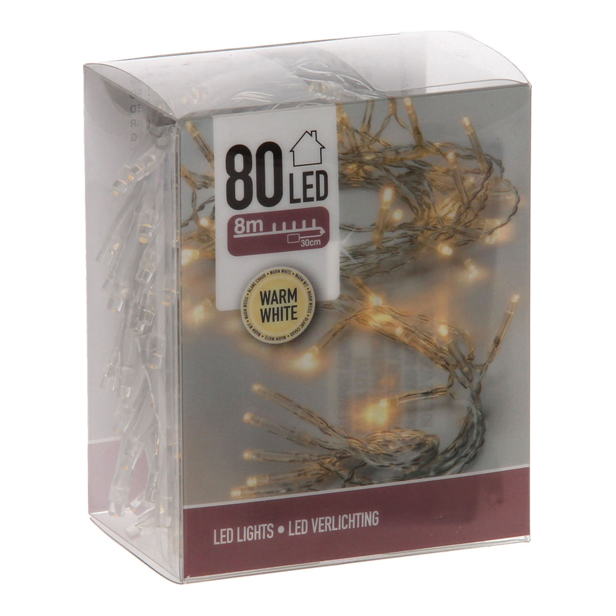 Illuminazione a led bianco caldo, 80 luci