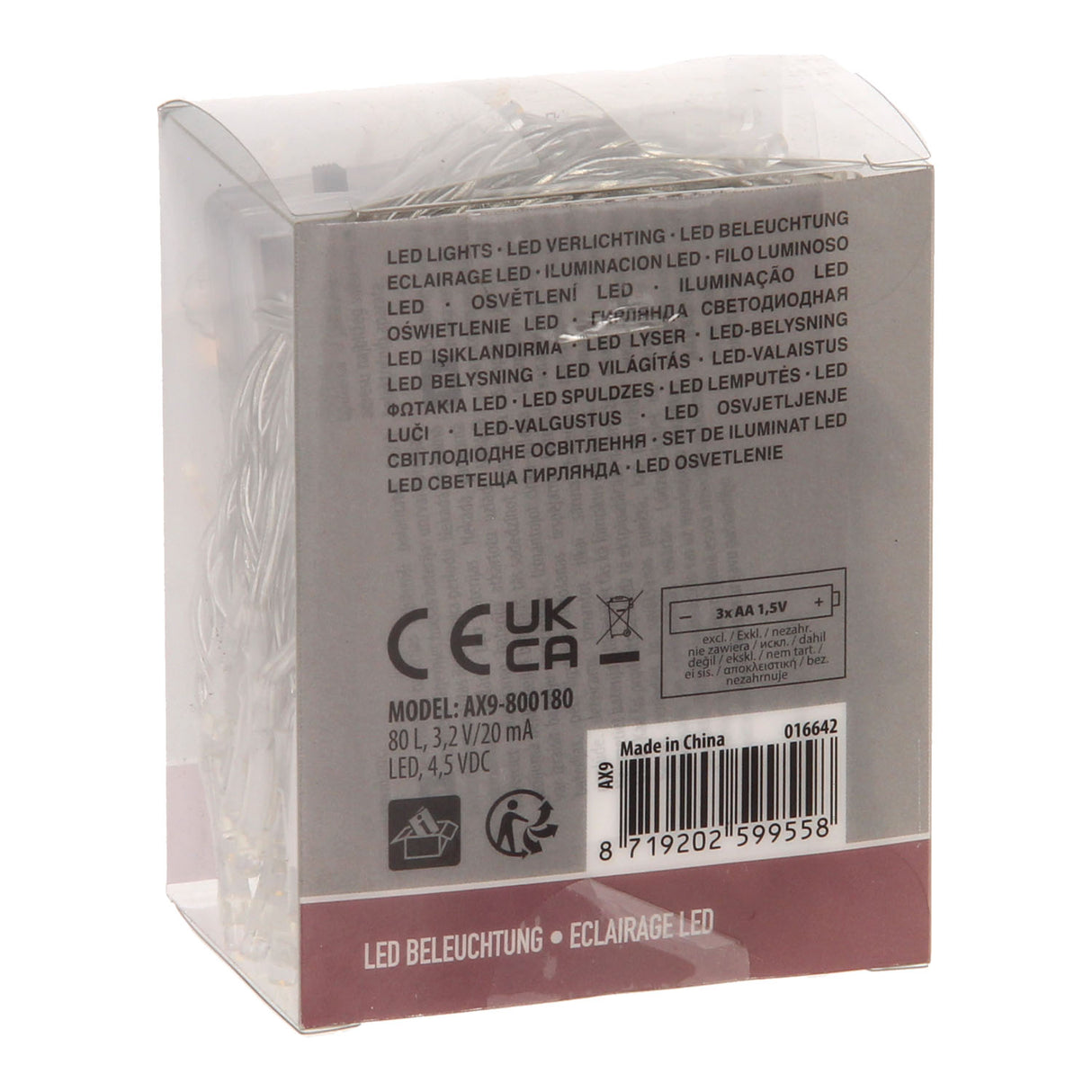 Illuminazione a led bianco caldo, 80 luci