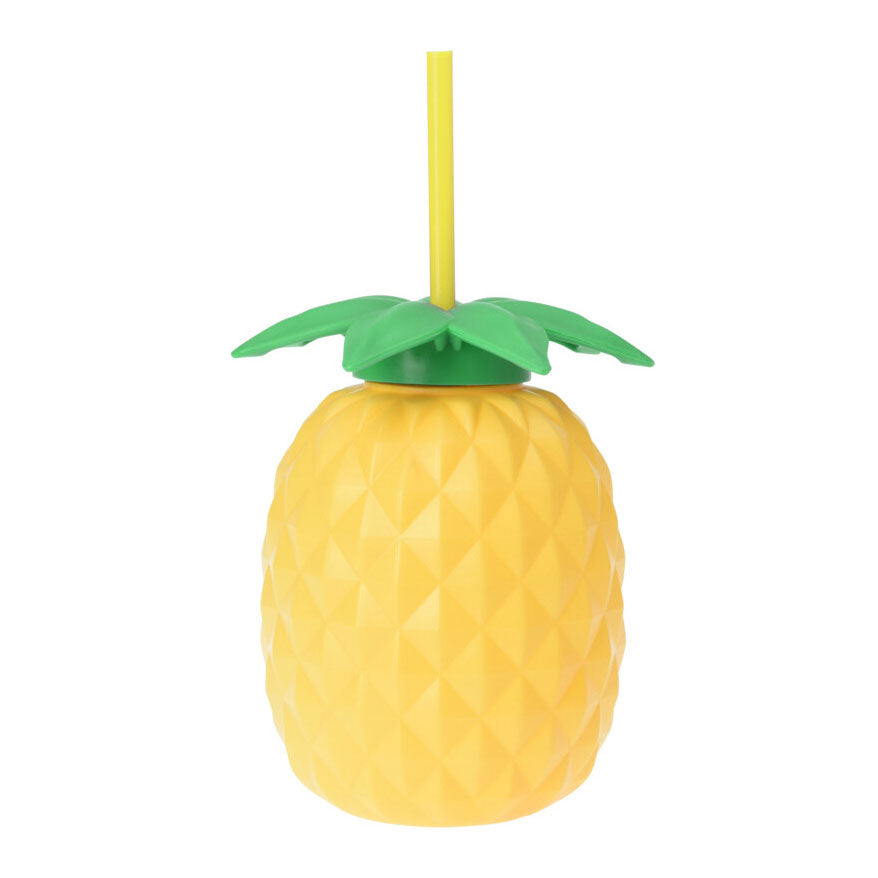Coppa per bambini con ananas di paglia