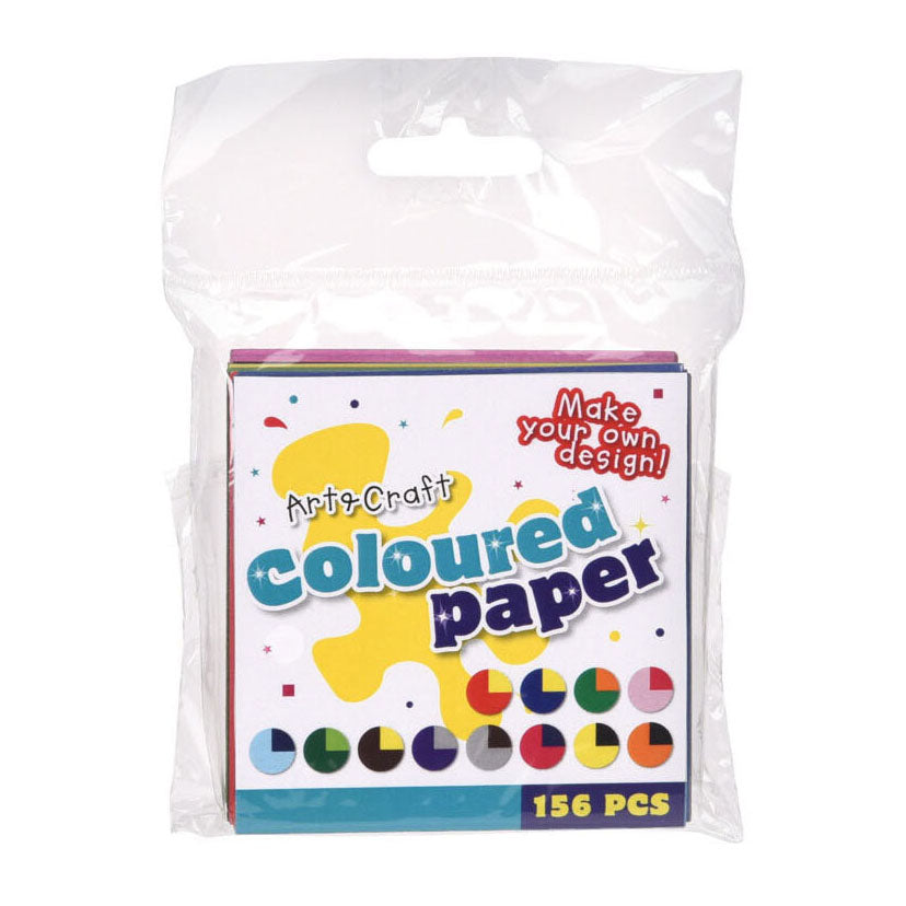 Colored paper small 156 sheets, 7.5x7.5 cm