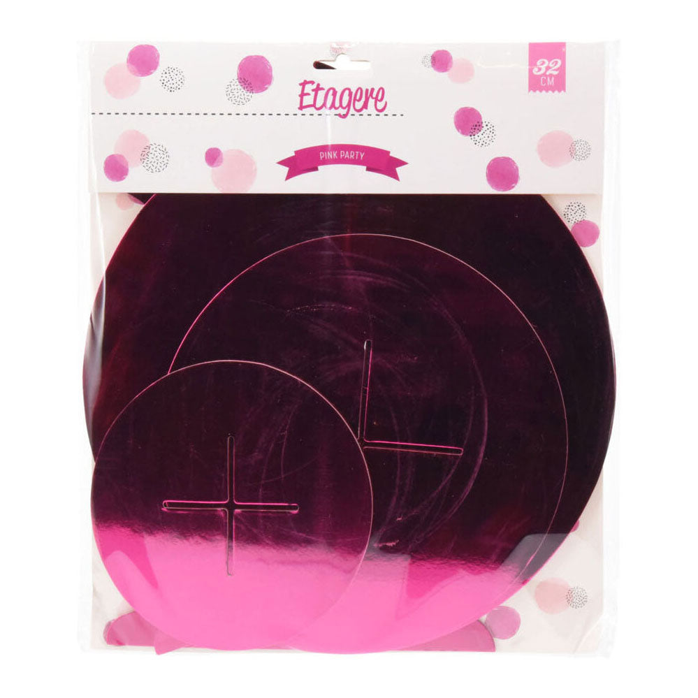Etager papp 3 lag rosa