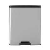 Curver a pedale decobina 65l rettangolo argento metallico