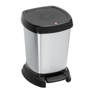Rotho Paso Pedal Bin 6L Silver Metallic