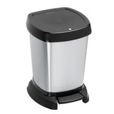 Rotho Paso Pedal Bin 6L Silver Metallic