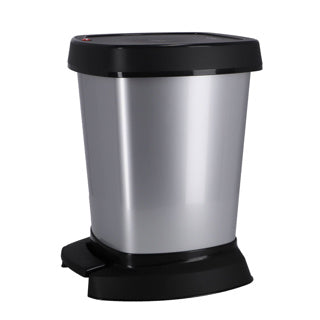 Rotho Paso Pedal Bin 6L Silver Metallic